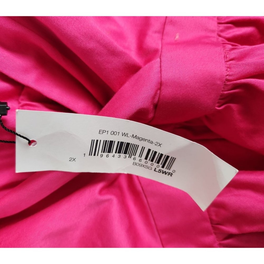 Making The Cut Women's 2X Magenta Ruffle Hi/Lo Midi Dress NWT - Picture 5 of 12